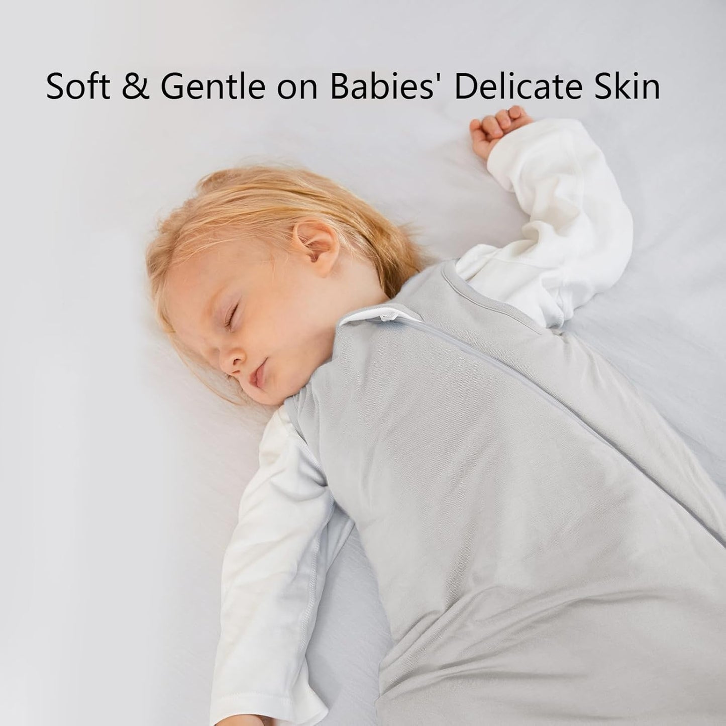 BubblePanda Rayon Made from Bamboo Sleep Sack 18-24 Months 0.5 Tog Soft Lightweight Toddler Sleep Sack 2t for Babies 2-Way Zipper Wearable Blanket Baby 18 Months