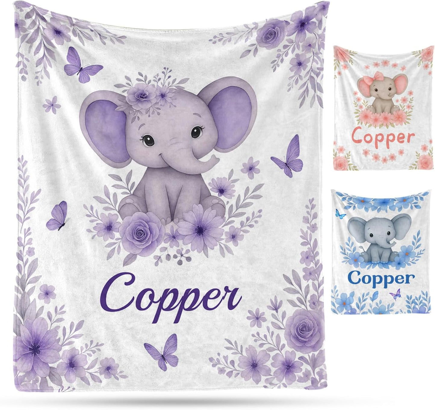 Ship Next Day, Personalized Baby Blanket – Printed in USA, Custom Baby Blanket for Boys & Girls, Baby Blanket with Name, Baby Shower, Easter, Christmas, Birthday Newborn & Toddler Gifts, Baby Gifts