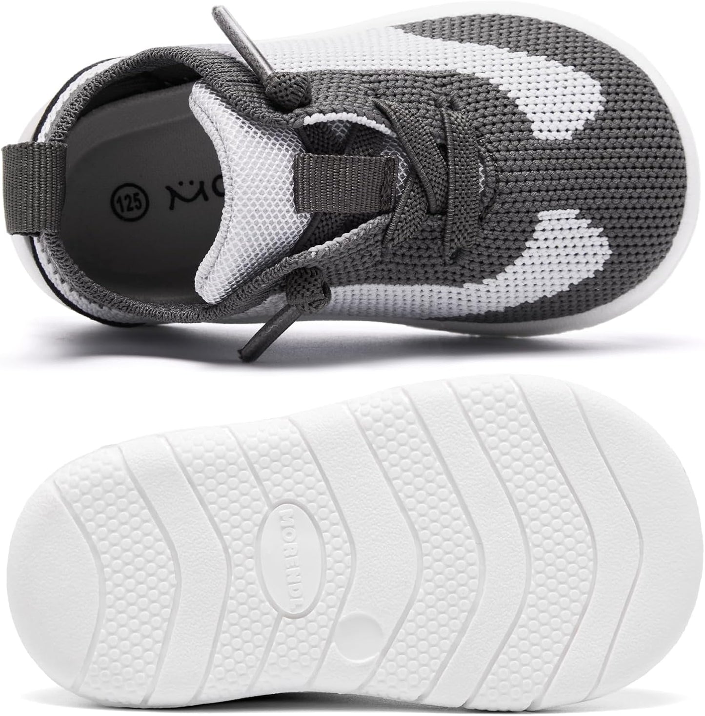 MORENDL Toddler Shoes Baby Walking Sock Shoes Infant Sneakers 0-4 Years Boy Girl Barefoot Tennis Shoe Non-Slip Brethable