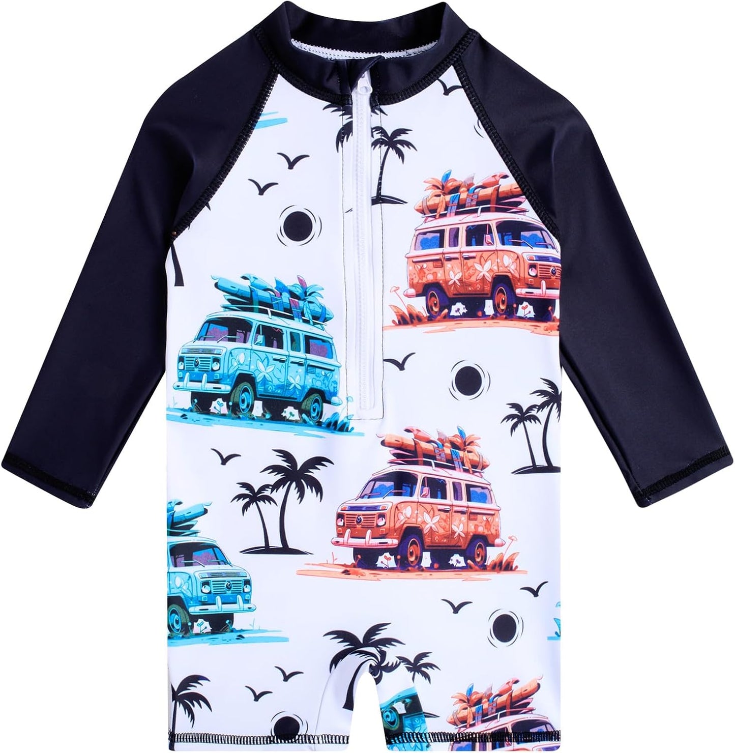 Funnycokid Baby Swimsuit Boy Toddler Bathing Suit Rash Guard UPF 50+ Swimwear 6 Months-4T