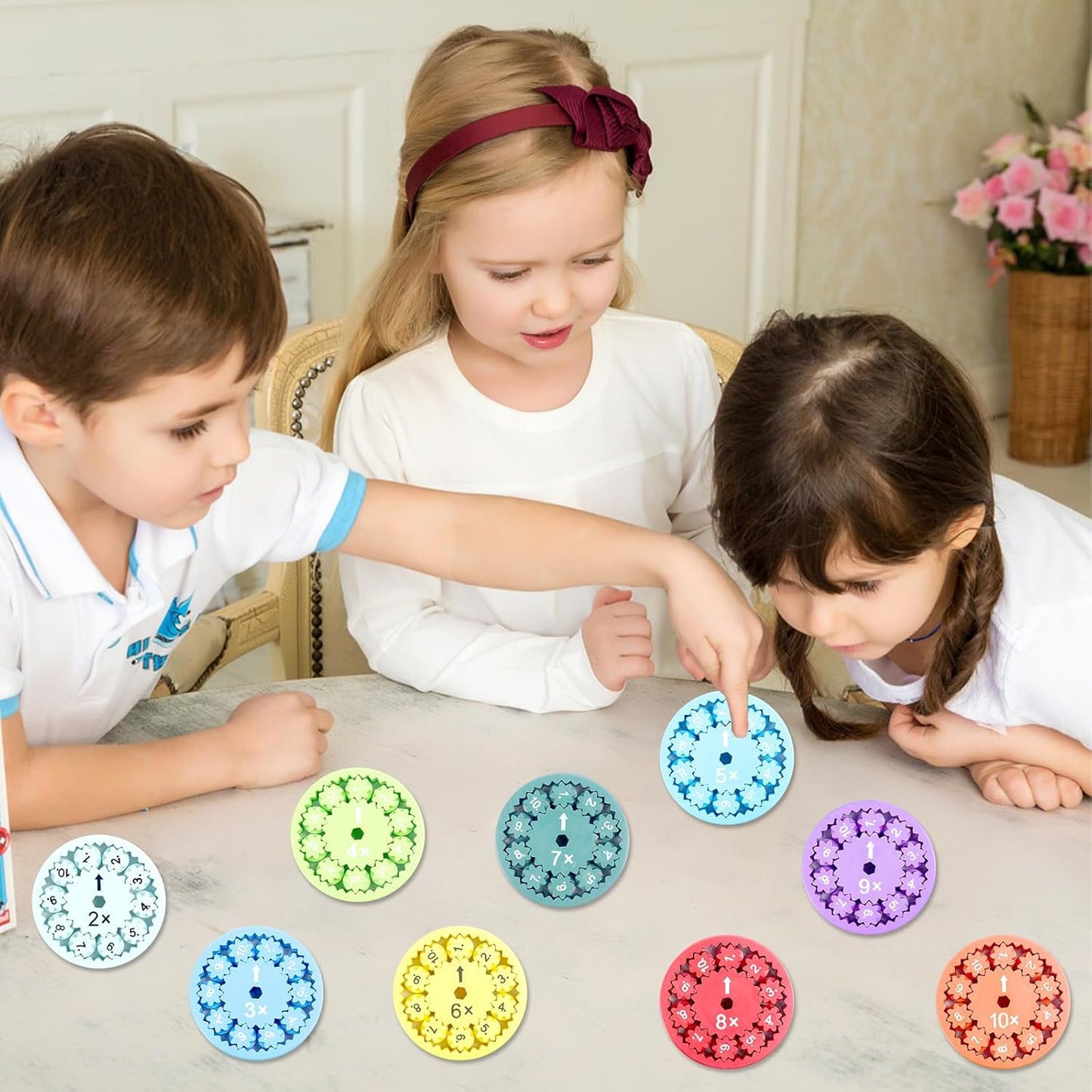 Math Fidget Spinners,3D Printing Math Fact Fidget Spinner,Math Multiplication Fidget Toy,Math Fidget Toy Multiplication Fidget Spinner Toy for Kids(Multiplication & Division)