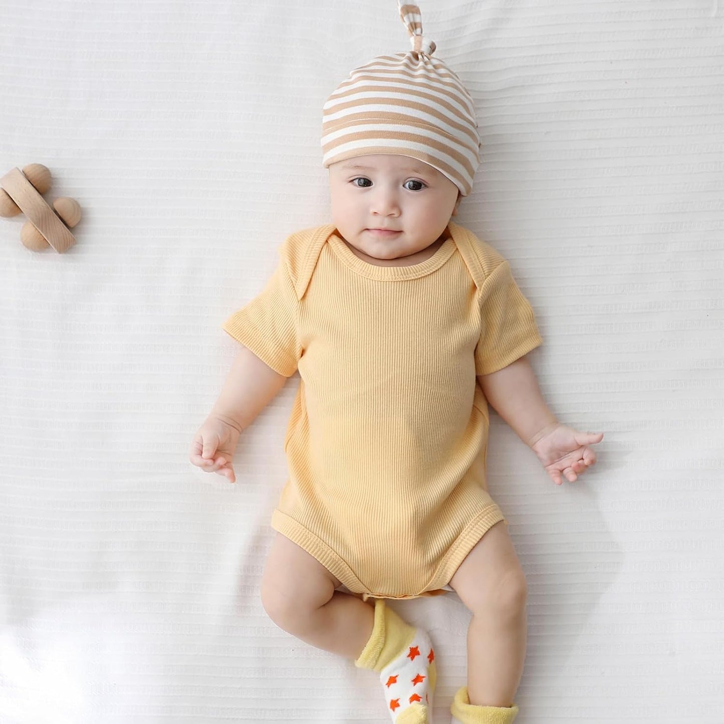 Newborn Baby Boy Girl Short Sleeve Bodysuits Cotton One-Piece Baby Clothes 6-Pack