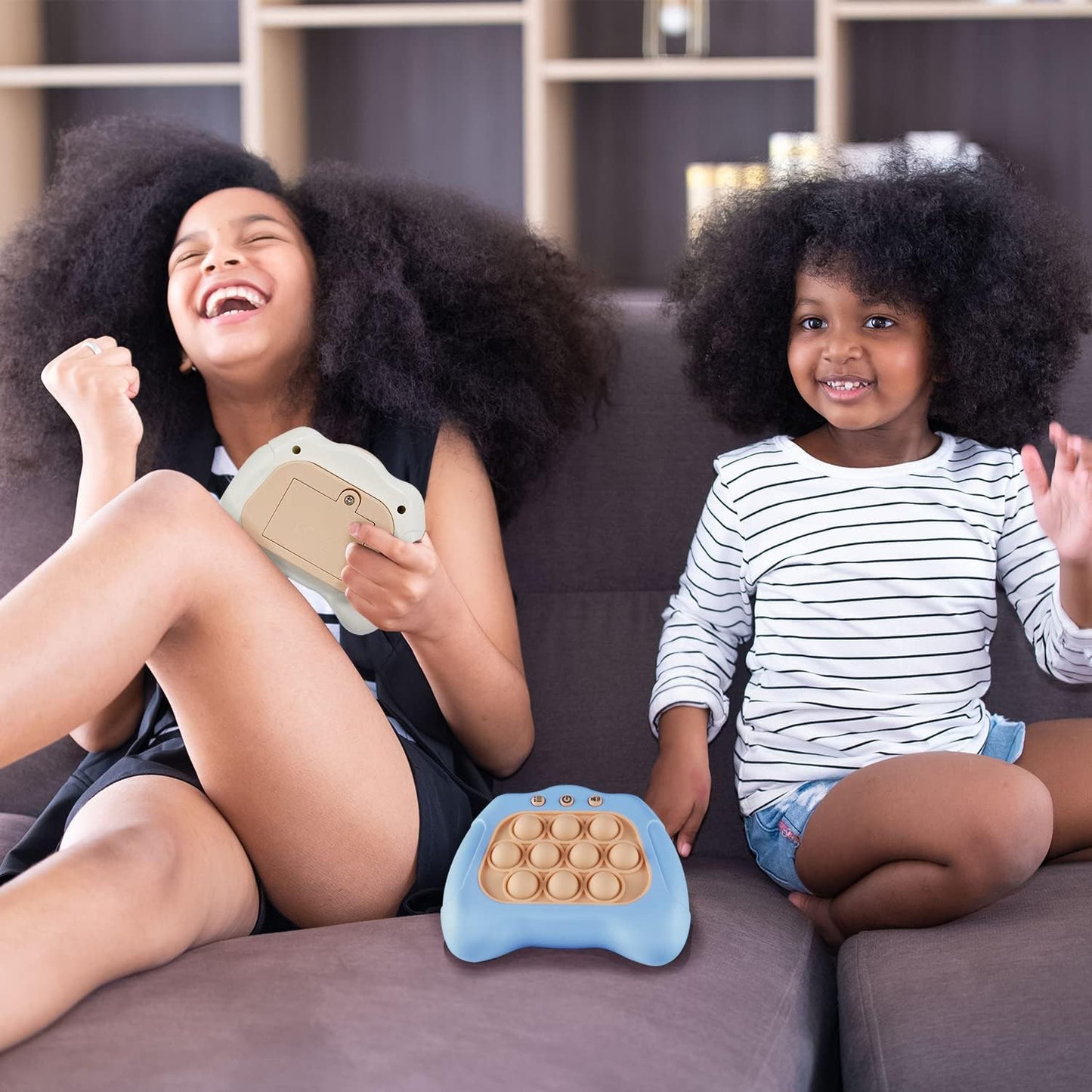 Pop The Target! Handheld Speed Pushing Game Machine: A Fun Multiplayer Game for Family. Fidget Game Toy for 6 7 8 9 10 11 12 Years Old Light Blue