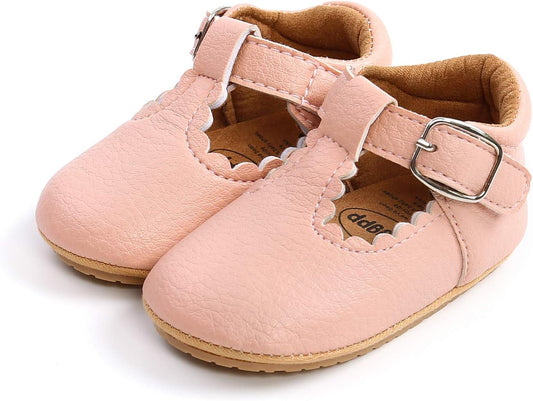 SOFMUO Baby Boys Girls High Top Ankle PU Leather Sneakers Soft Rubber Sole Infant Moccasins Newborn Oxford Loafers Anti-Slip Toddler Wedding Uniform Dress Shoes