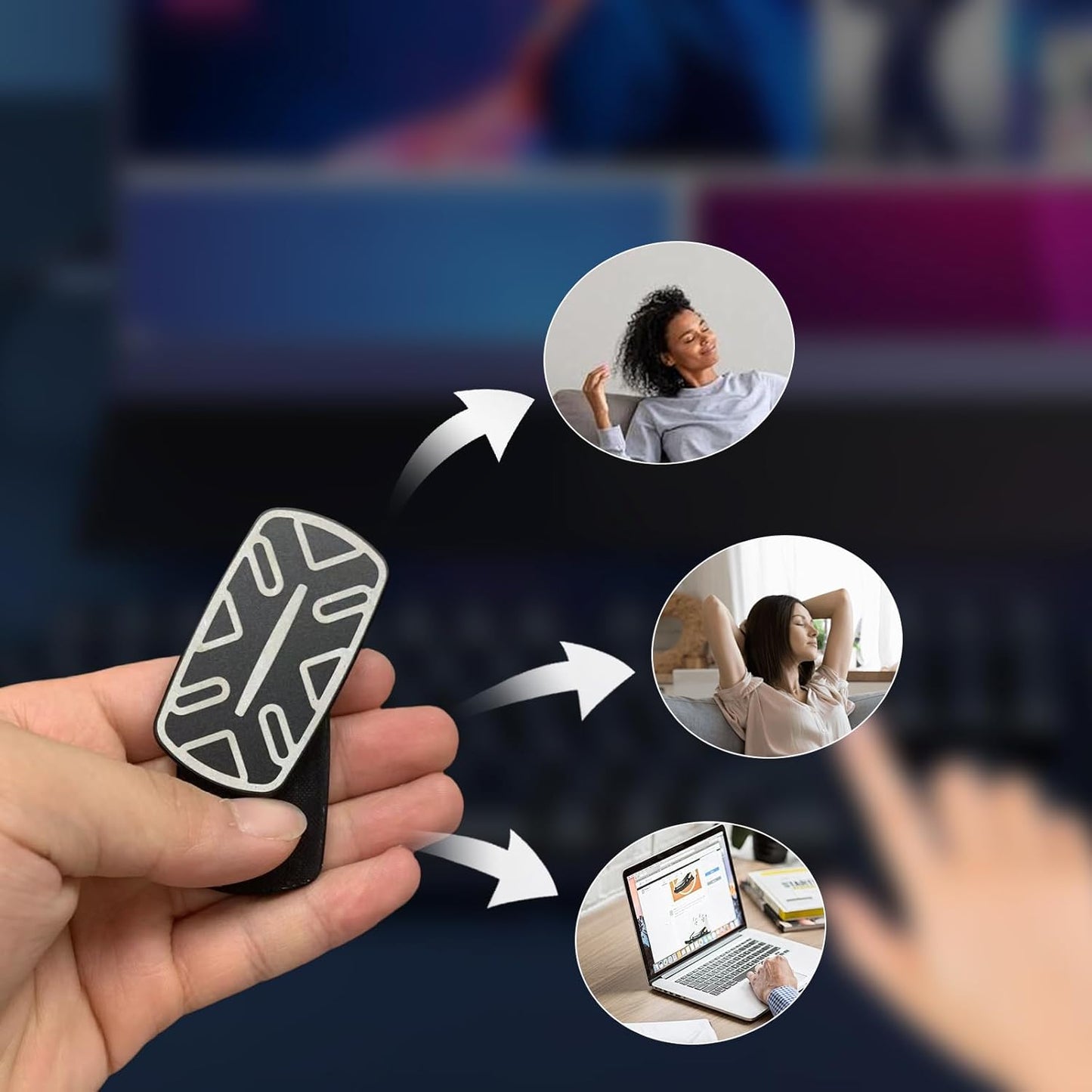 Fidget Toy Fidget Slider Magnetic Haptic Metal Fidget Slider, EDC Fidget Toys Desk Toys for Adults Stress Relief ADHD (Black)