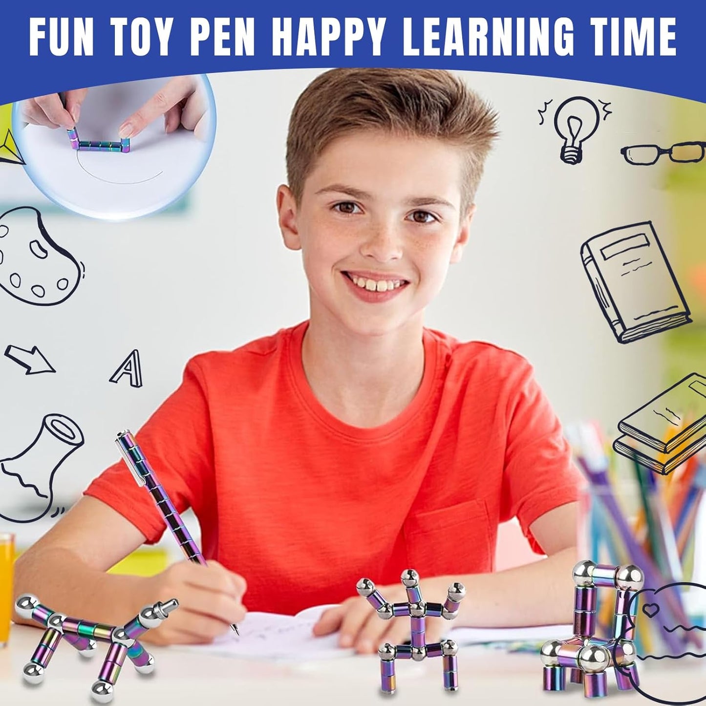 Fidget Pen Men Gifts, Cool Unique for Man, Funny Ideas Magnetic Birthday Presents for Teen Boy, Novelty Gadgets Presents for Adults Male Fathers Day Dad