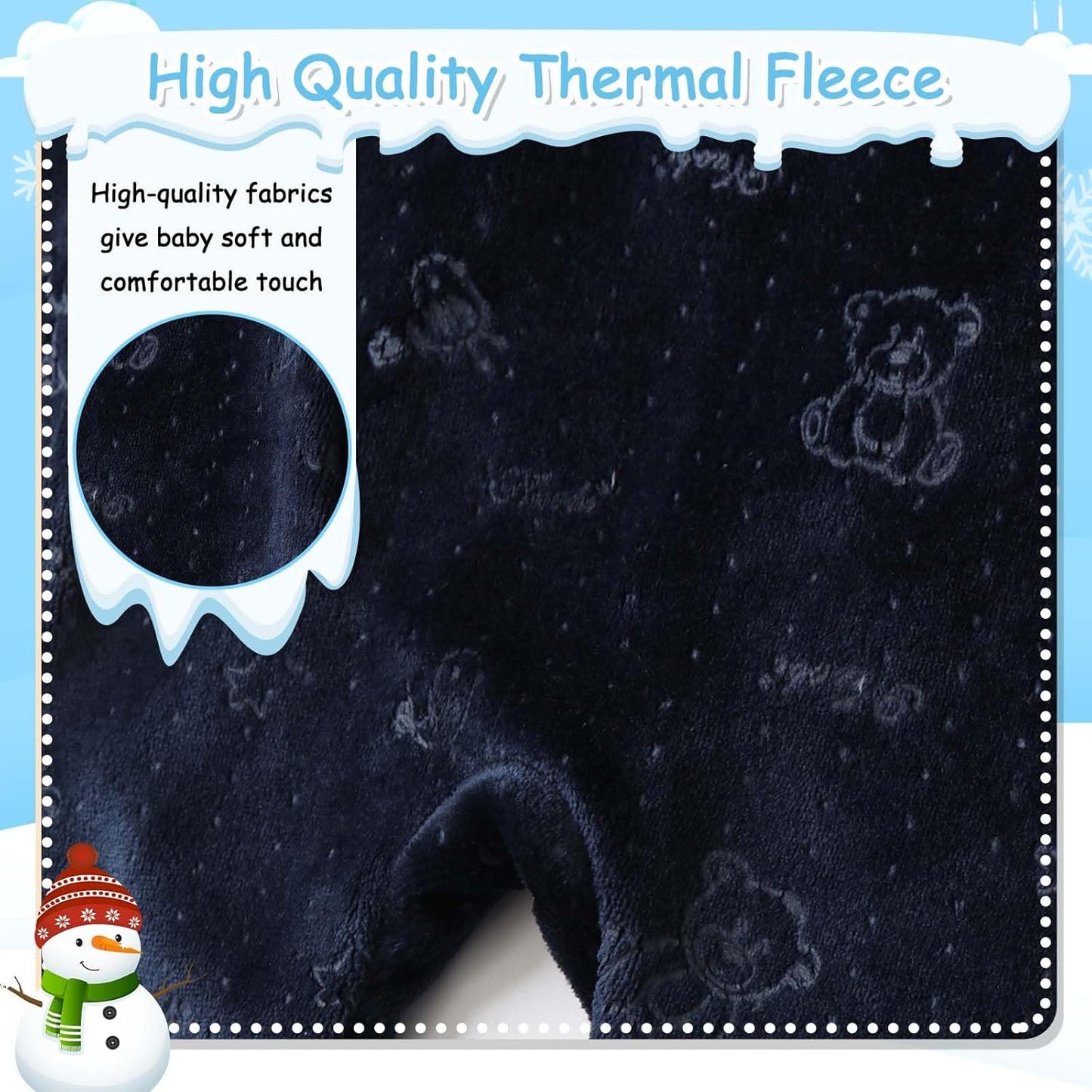 Fairy Baby Newborn Baby Bear Onesie Thin Fleece Footie Romper Snowsuit Hooded Jumpsuit Bodysuit Winter Outwear Boy Girl 0-12M