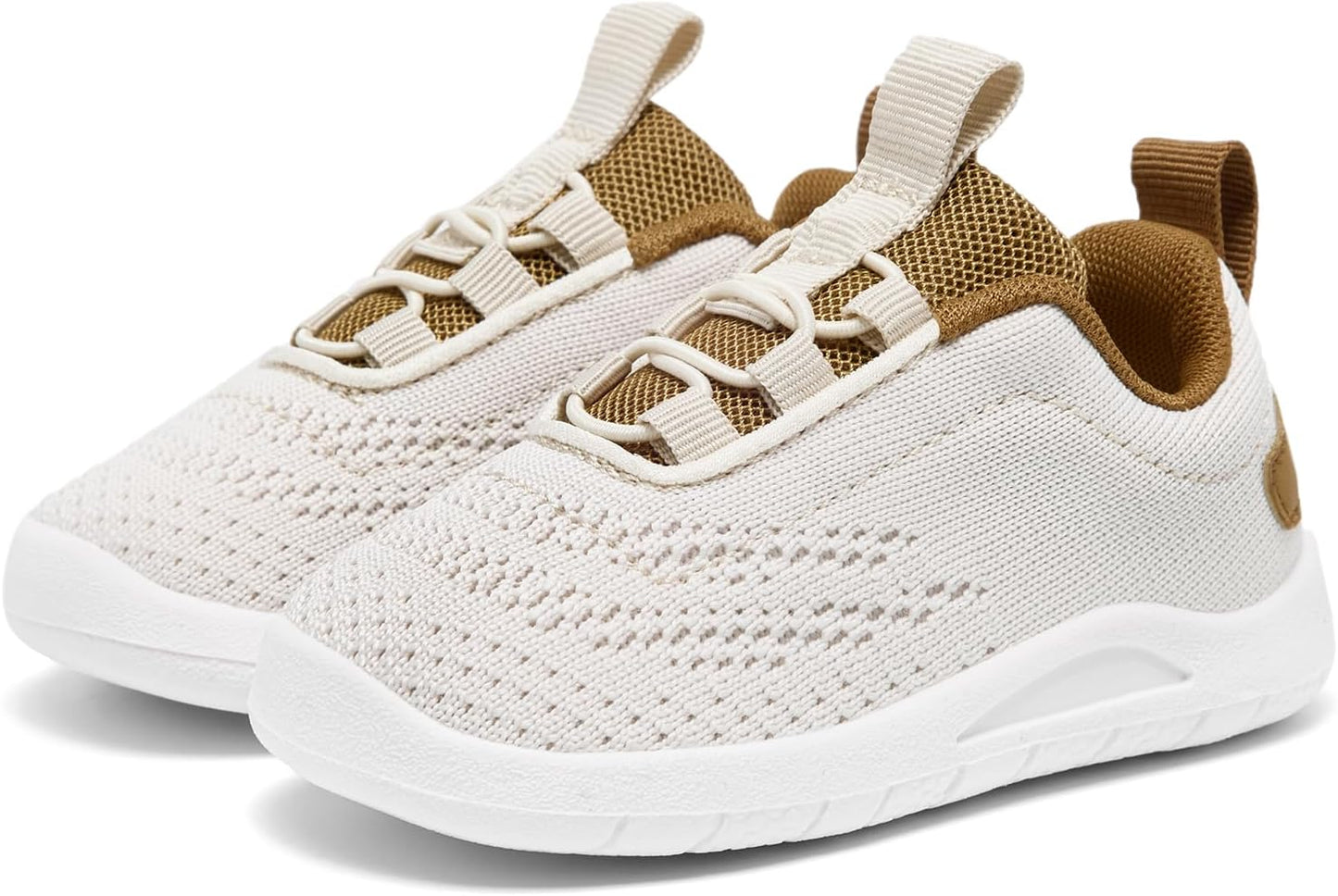 MORENDL Toddler Slip On Sneakers Baby Walking Shoes Non-Slip Breathable Unisex Pink Mesh Lace-Up Athletic Sneakers Infant Running Shoes