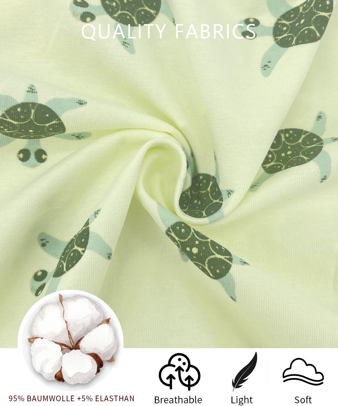 Jimonda Baby Rompers Cotton Baby Boys Baby Girls Short Sleeve Sleepers Pjs Two Way Zipper One-piece Neutral Sleep and Play