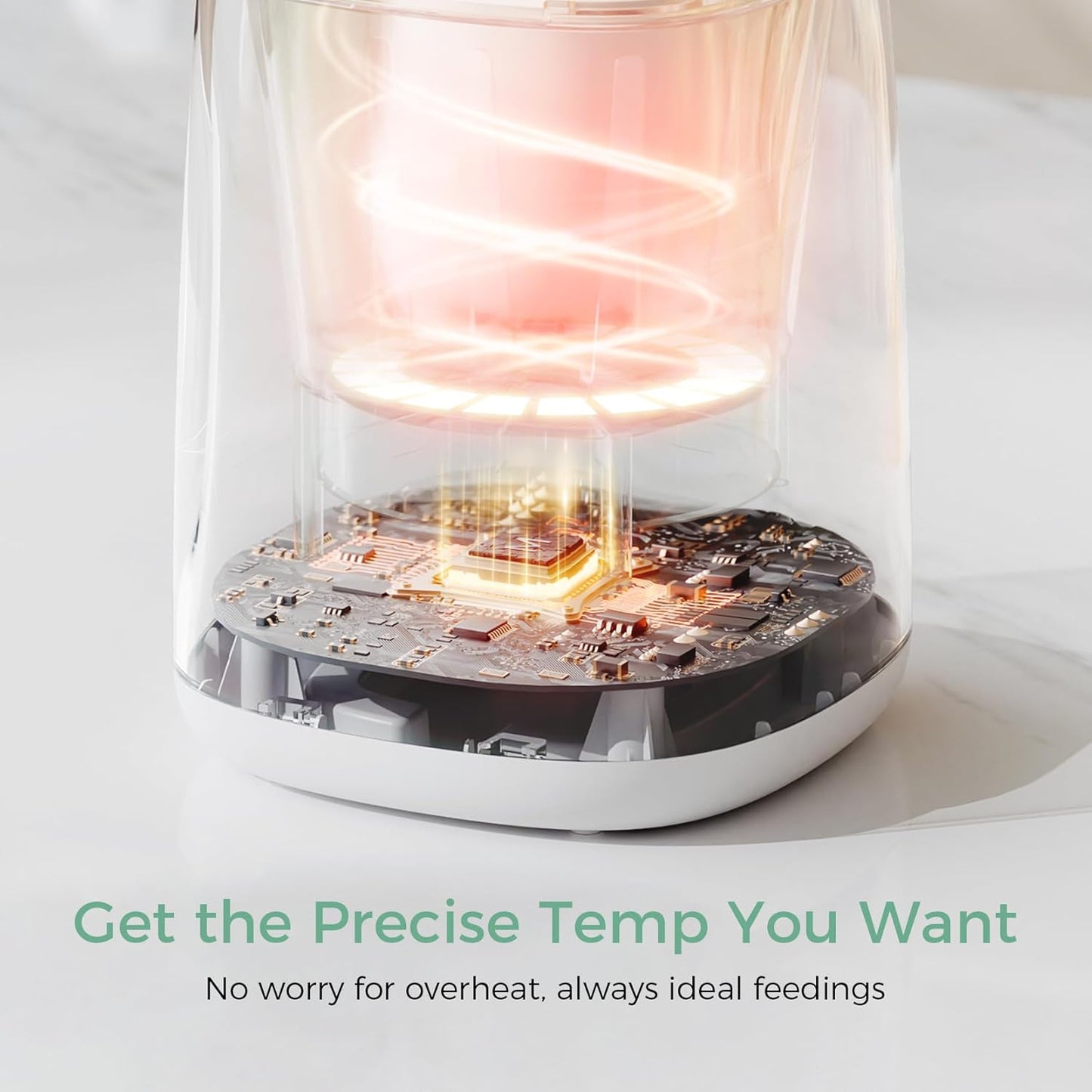 Momcozy Bottle Warmer, Fast Bottle Warmers for All Bottles with Timer, Accurate Temperature Control and Automatic Shut-Off, Multifunctional Bottle Warmer for Breastmilk