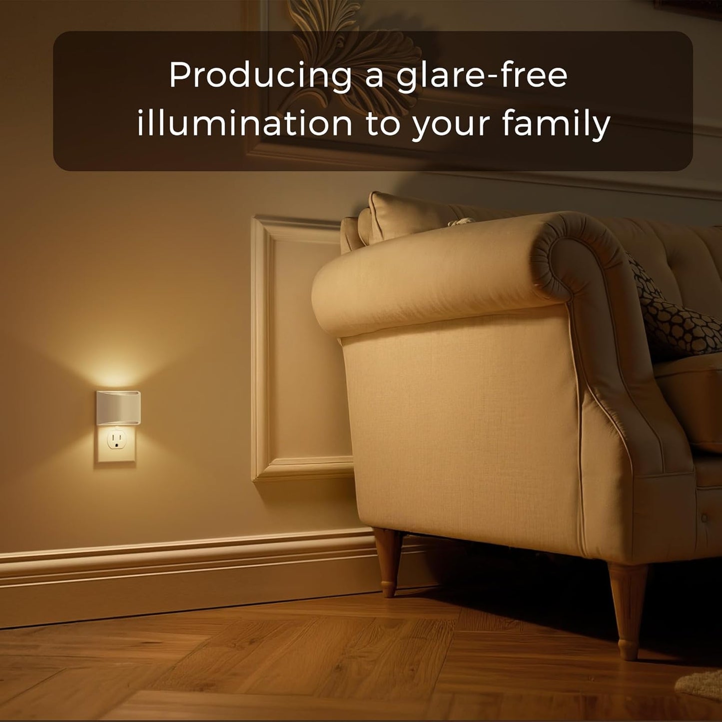 L LOHAS LED Night Lights Plug into Wall with 3CCT Adjustable (1600K/3000K/5000K), 1W Nightlight plug in wall, Built in Dusk to Dawn Sensor, 2 Pack, White Housing