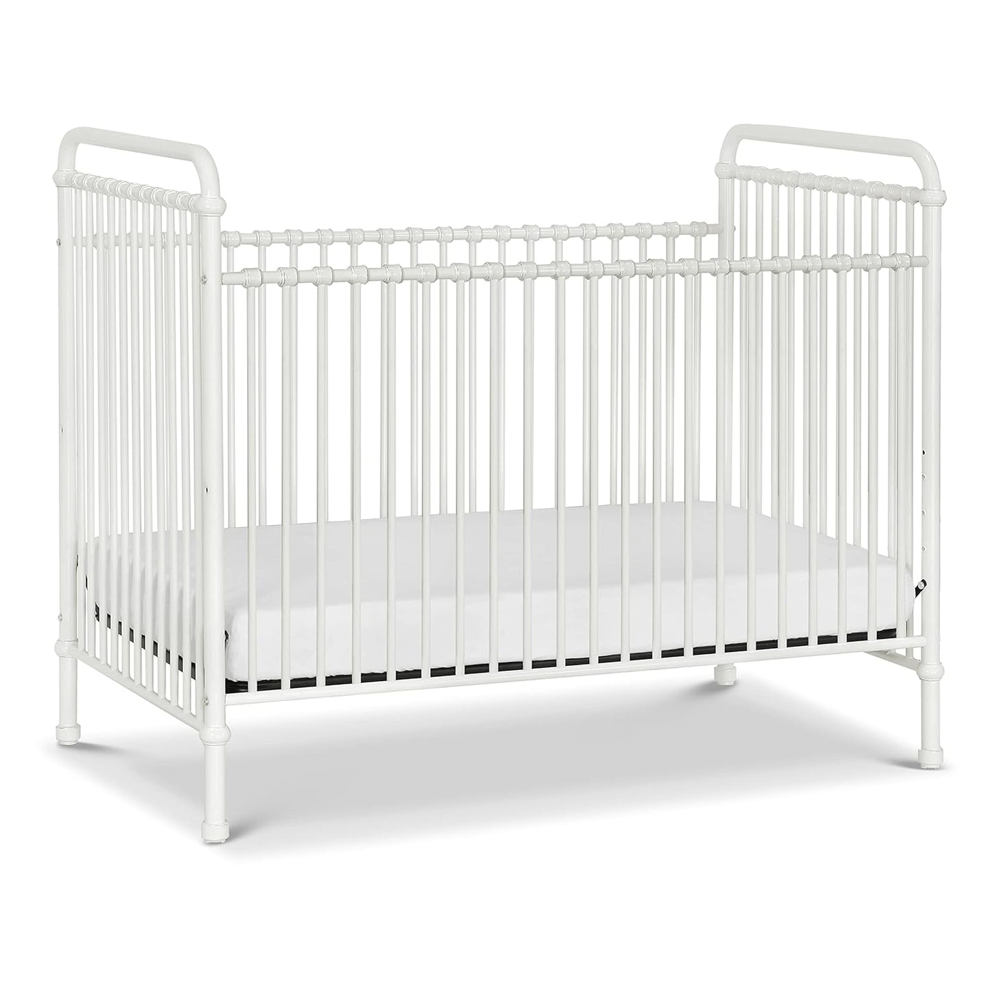 Namesake Abigail 3-in-1 Convertible Metal Crib in Washed White, Greenguard Gold Certified