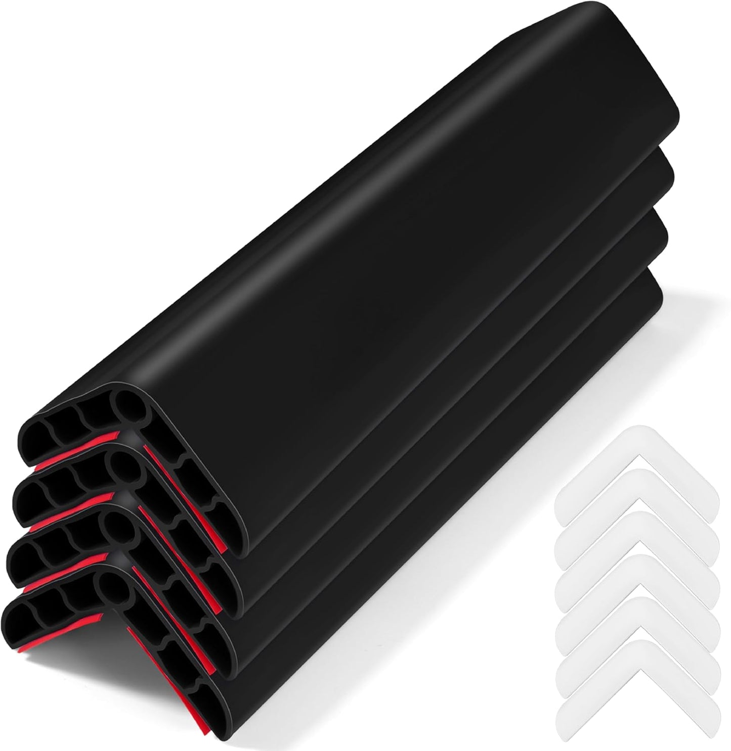 Wall Corner Edge Protector 4 Pack,1.57x1.57x23.62x0.28 inch Soft Baby Proof Corner Guards for Sharp Edges, Self-Adhesive Corner Protectors for Home, Kindergarten,Thickness-7mm(0.28 in)