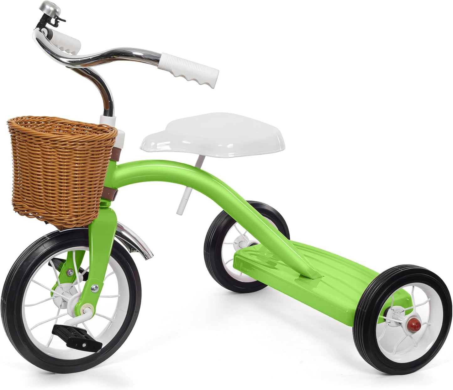 KRIDDO Classic All Metal Toddler Trike, Gift for Boys and Girls Ages 2 to 4 Year Old, Tricycle for 1 to 3 Year Olds, Sturdy Rear Deck, Deluxe Steer and Ergonomics Grip, Indoor and Outdoor, Green