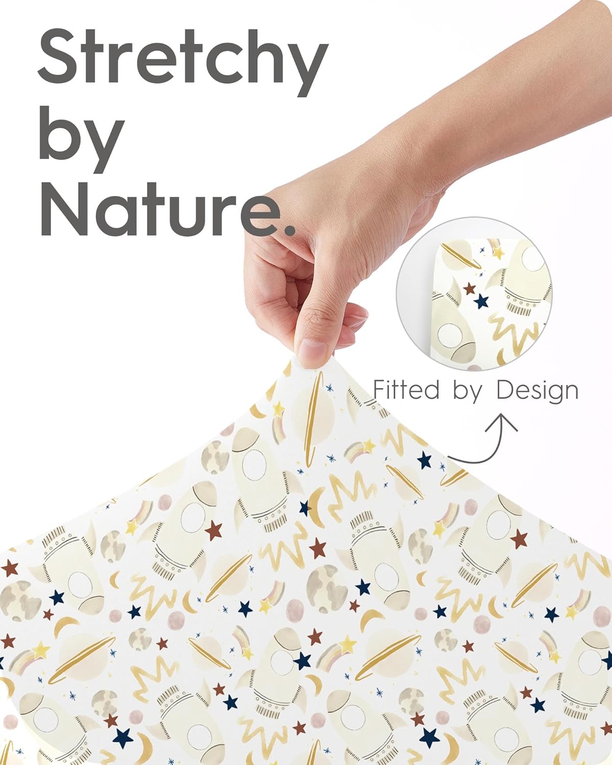 Pack and Play Sheets Fitted, Ultra Soft Mini Crib Sheets Boy, Neutral Pack N Play Mattress Sheets Hypoallergenic and Soothing, Premium Jersey Playard Sheets, Galaxy Space, 2 Pack