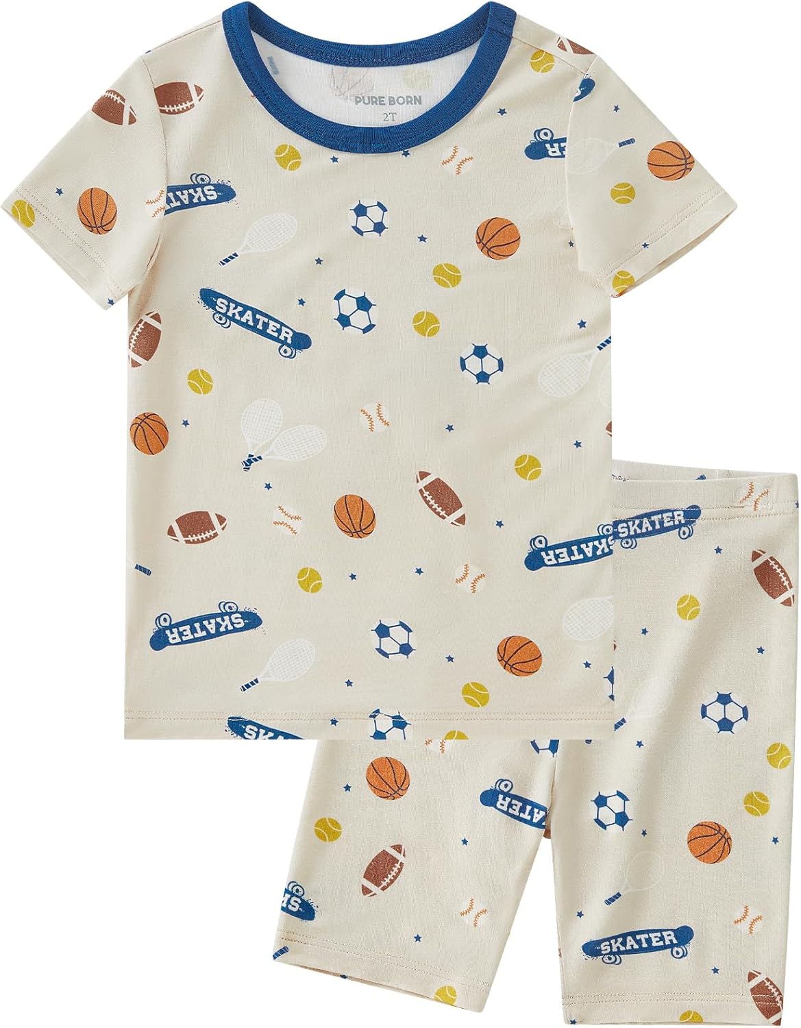 pureborn Baby Toddler Kids Viscose from Bamboo Pajamas Set Pjs 2pcs 18M-8Y