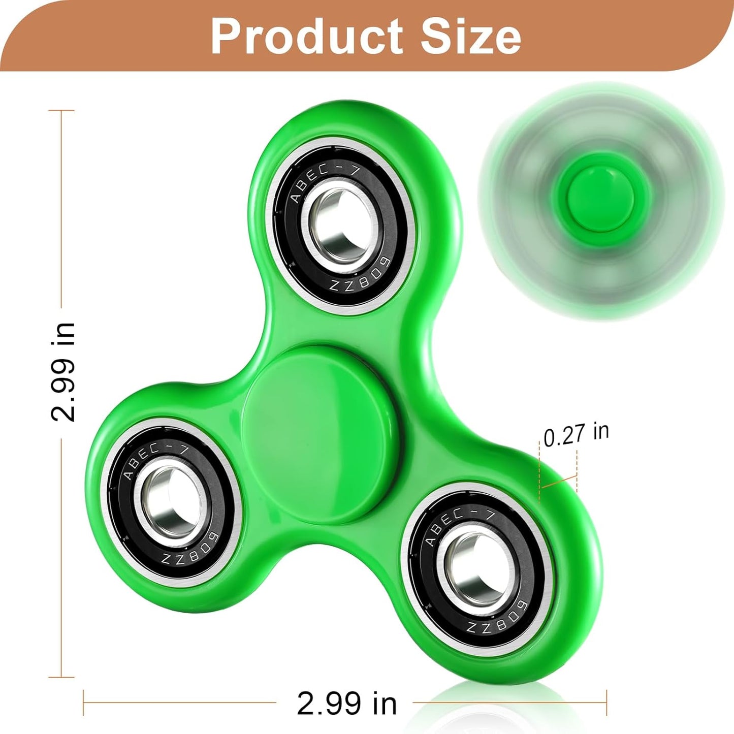 SCIONE Fidget Spinner Toy 1 Pack, Stress Anxiety Relief Sensory Fidget Toys for Kids Adults, Cool Fidget Spinners for ADHD Autism Birthday Gifts Stocking Stuffers Classroom Prizes for Boys Girls