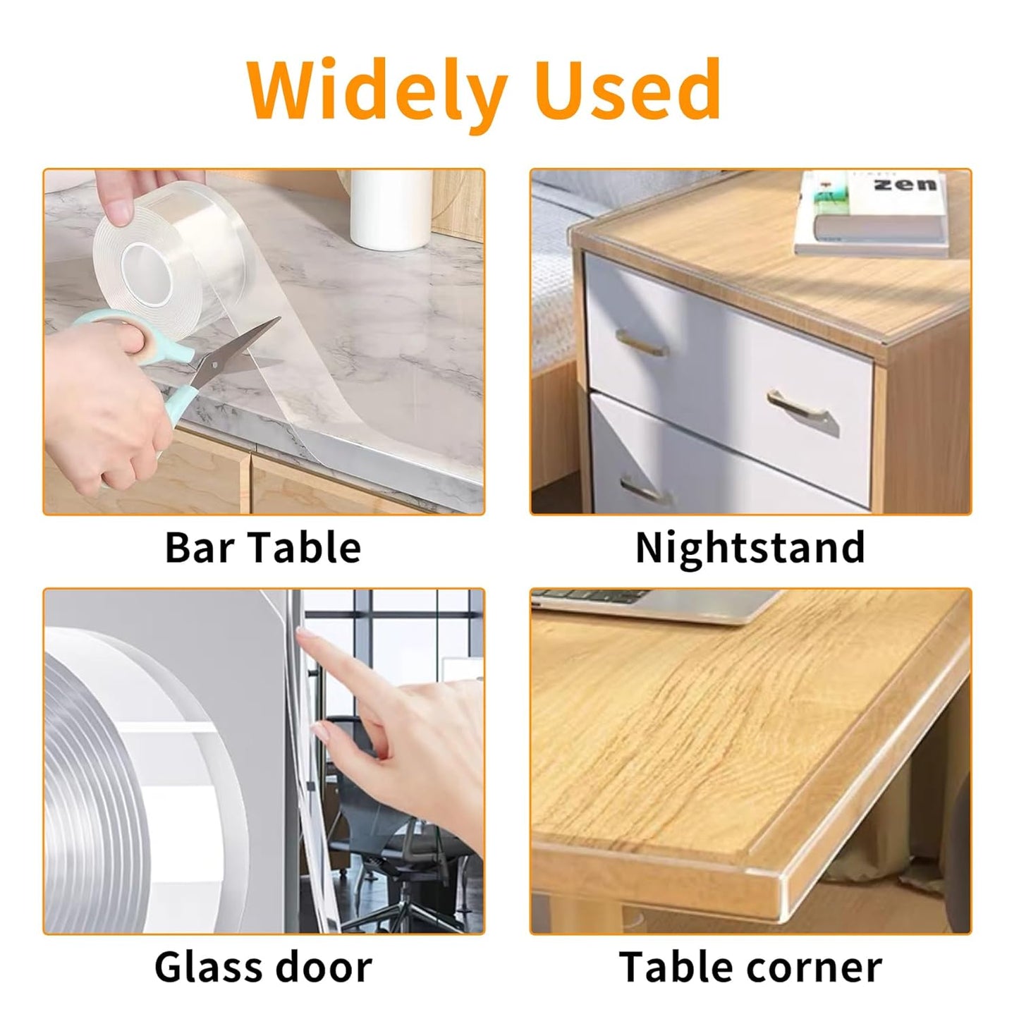 2Pack Baby Proofing Edge Protector for Baby,2in x 9.84Ft,Clear Edge Protector Strip Sharp Edge Wrap Cover Tape,Corner Bumpers for Furniture,Crib Rail Covers for Teething