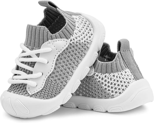 Charrost Toddler Baby Girl Boy First Walking Shoes Checkered Sneakers Sizes 3/4/5/6/7/8T. Soft, Cute,Flexible for First Walkers. Non-Slip, Slip On, Wide Toe Box Indoors Outdoors