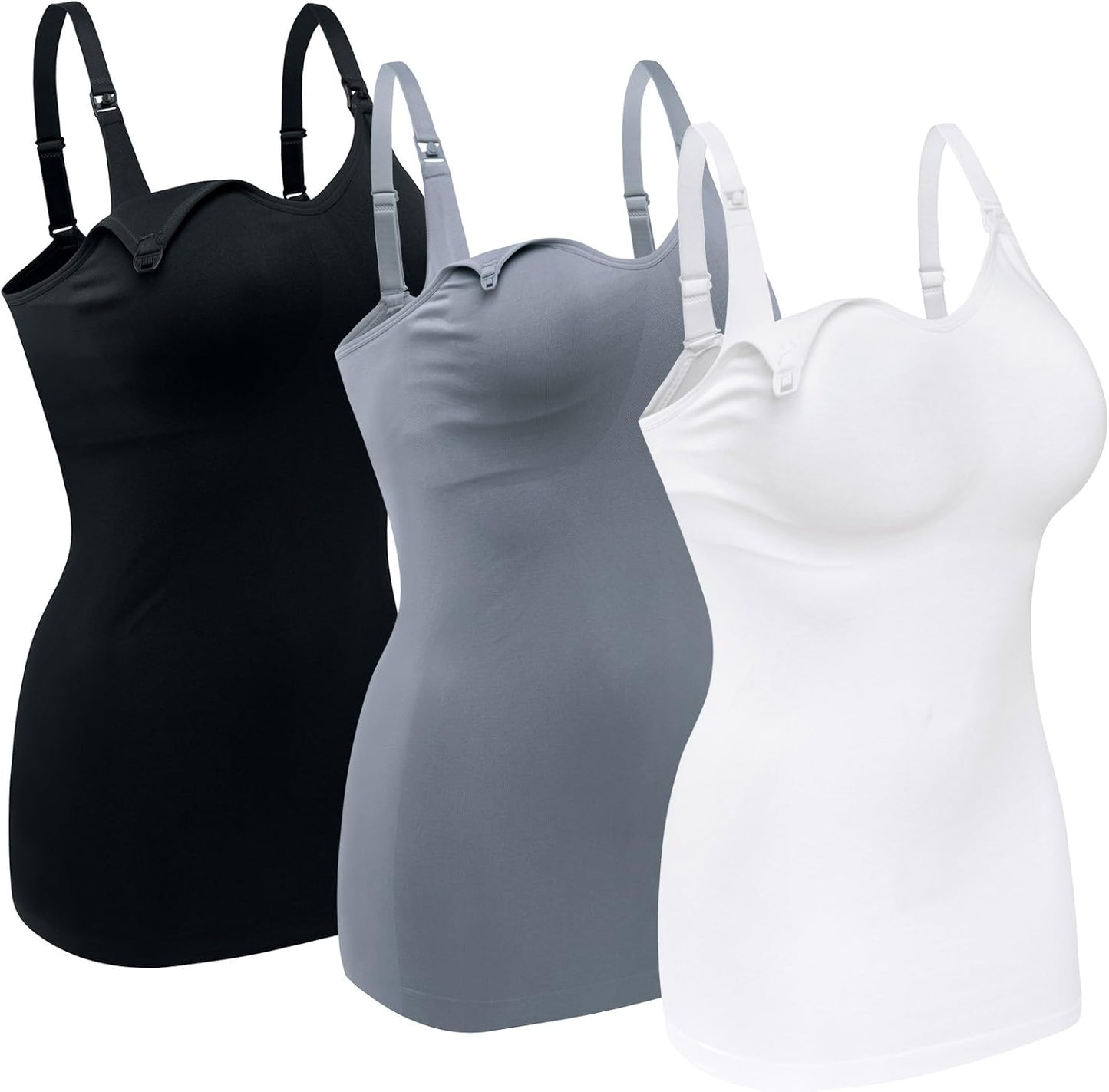 Womens Maternity Nursing Tank Cami for Breastfeeding with Adjustable Straps