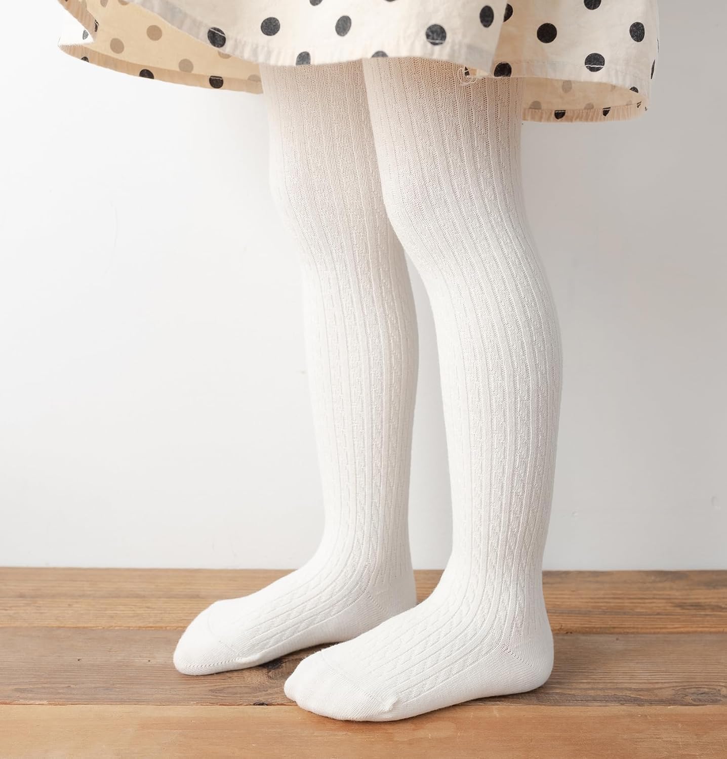 CHUNG Toddler Little Girls Cotton Tights Footed Thick Winter Cable Knit Legging Pantyhose Stocking