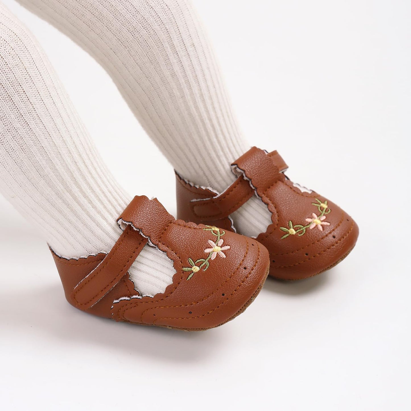 Baby Shoes Mary Jane Flats Non Slip Soft Sole Infant Toddler Sneakers First Walkers Party Christmas Dress Shoes