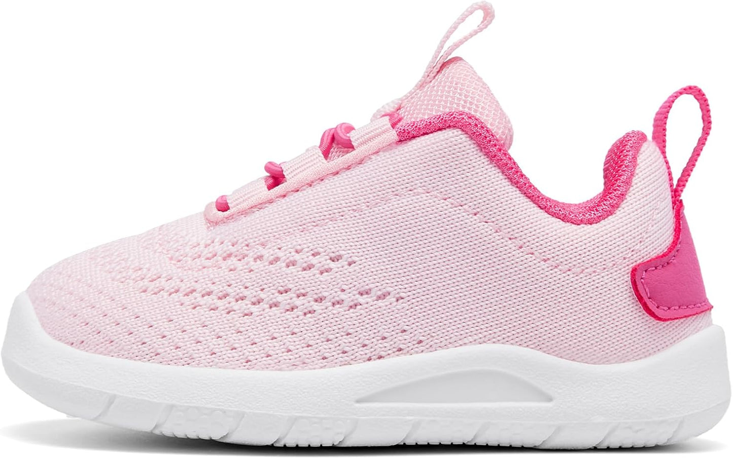 MORENDL Toddler Slip On Sneakers Baby Walking Shoes Non-Slip Breathable Unisex Pink Mesh Lace-Up Athletic Sneakers Infant Running Shoes