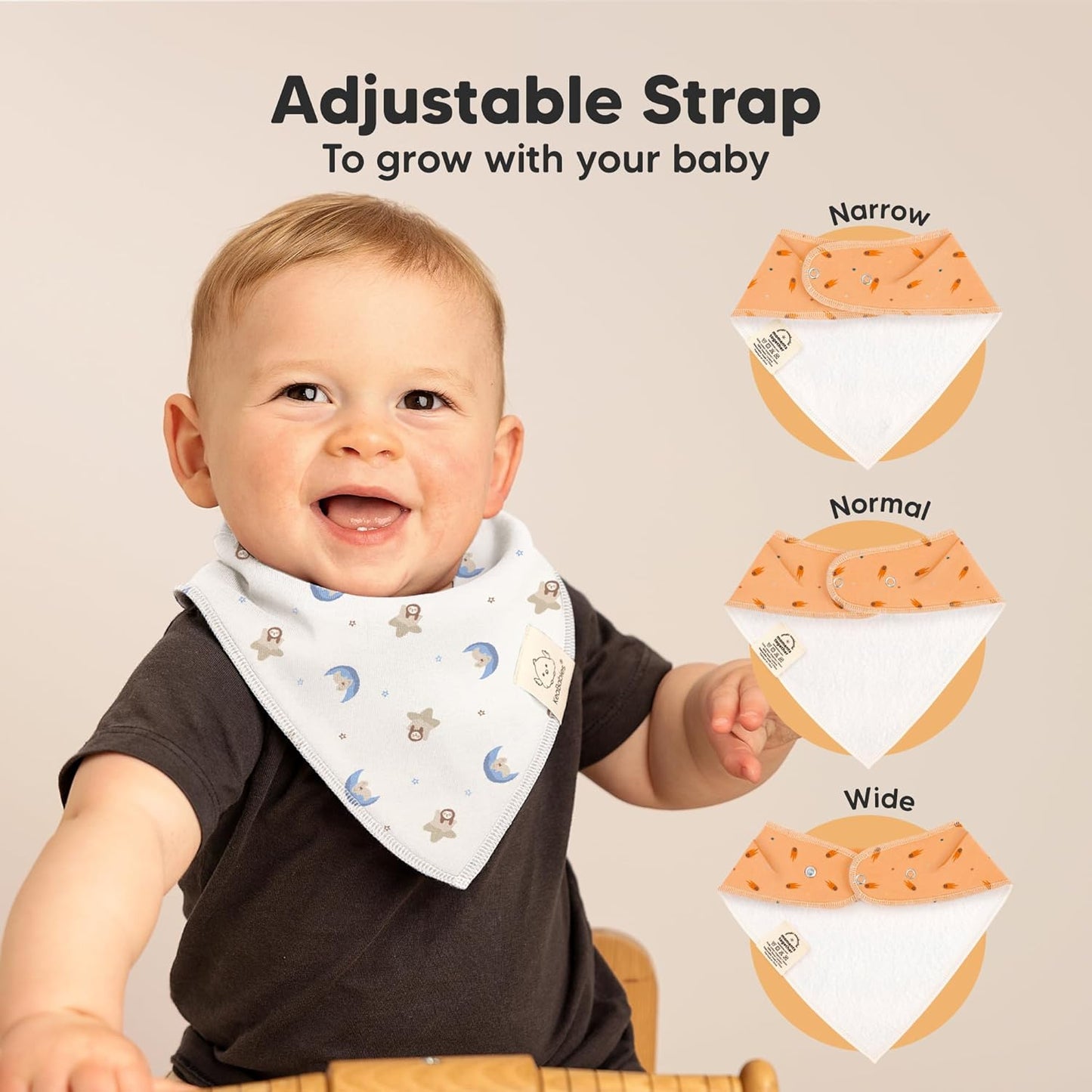 10-Pack Organic Baby Bandana Bibs for Girls - Super Absorbent Triangle Baby Bibs for Drooling and Teething Infant, 100% Cotton Extra Soft for Newborn, Infant 0-36 Months (Cosmo)