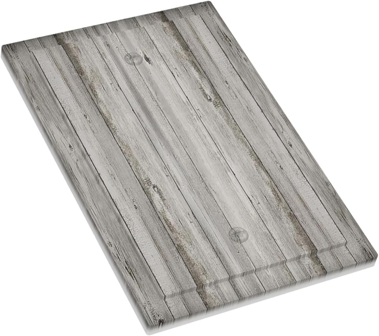 Light Switch Cover Plate Farmhouse Rustic Grey Barn Door Wood 1 Gang No Device Blank Electrical Wall Plates Faceplate Decorative Switch Plate for Bedroom Cabin Decor