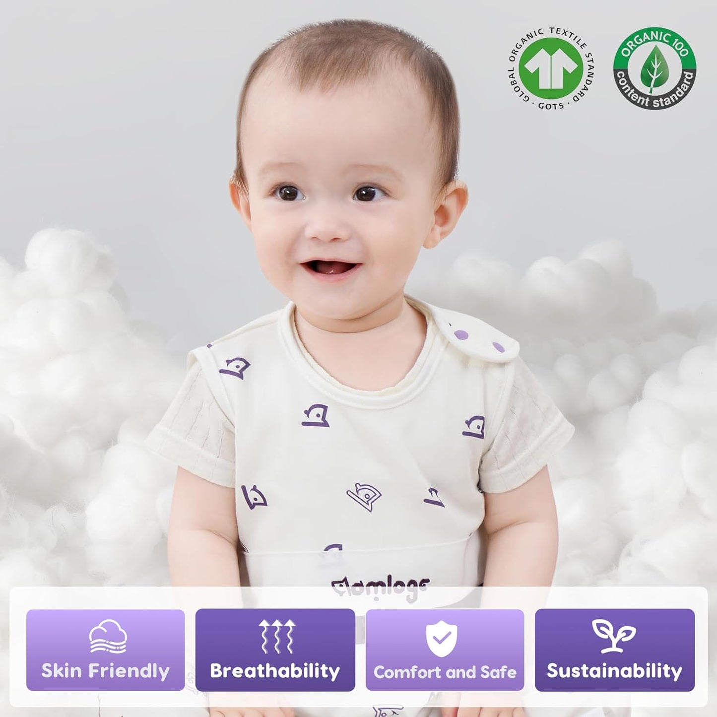 PuppyNap Baby Sleep Sack, Toddler Sleep Sack 2-Pack Set, Sleep Sack 18-24 Months, 100% Organic Cotton Sleep Sack with 2-Way Zipper