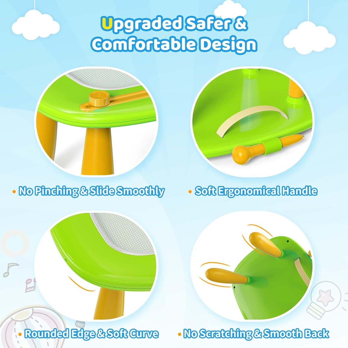 Kikidex Magnetic Drawing Board, Toddler Girl Toys for 1-2 Year Old, Doodle Board Pad Learning and Educational Toys for 1 2 3 Year Old Baby Kids Birthday Gift(Green)