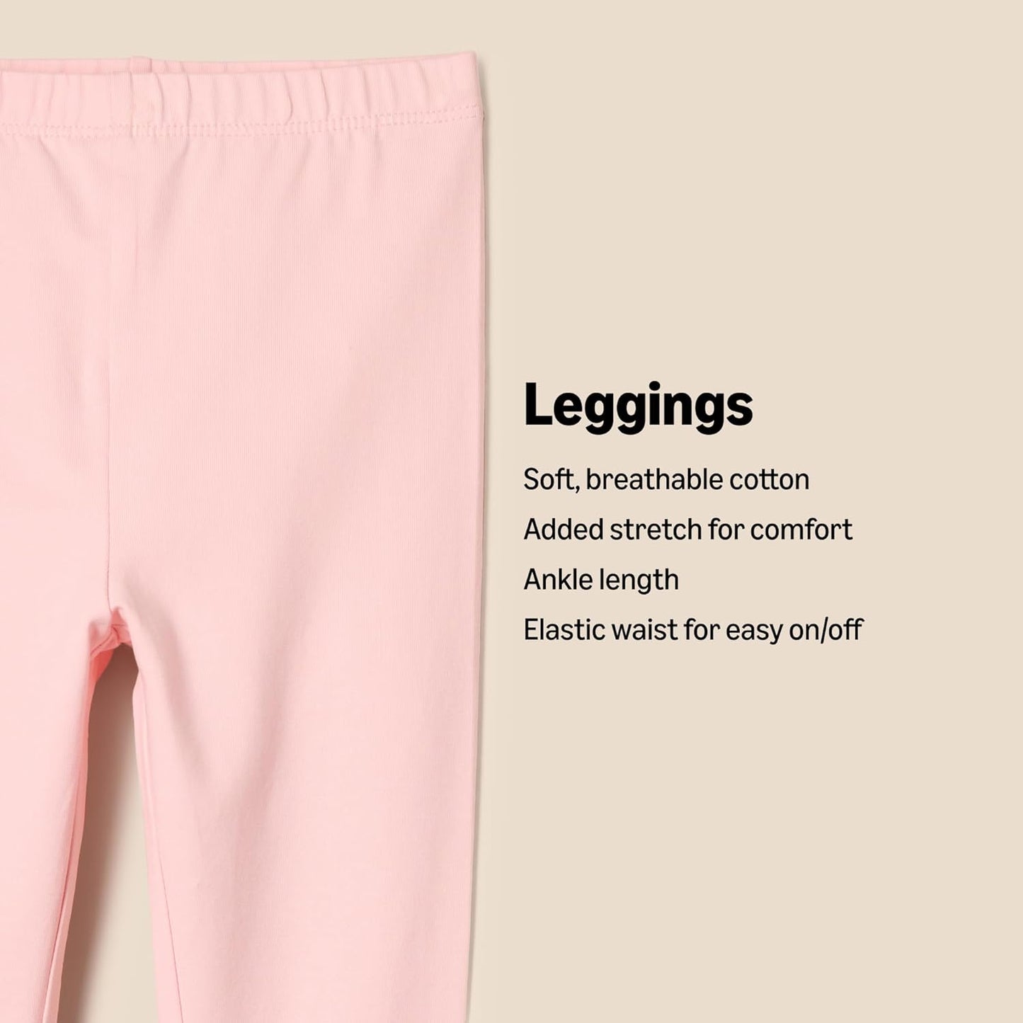 Amazon Essentials x Sofia Grainge Unisex Toddlers and Babies' Legging, Pack of 3