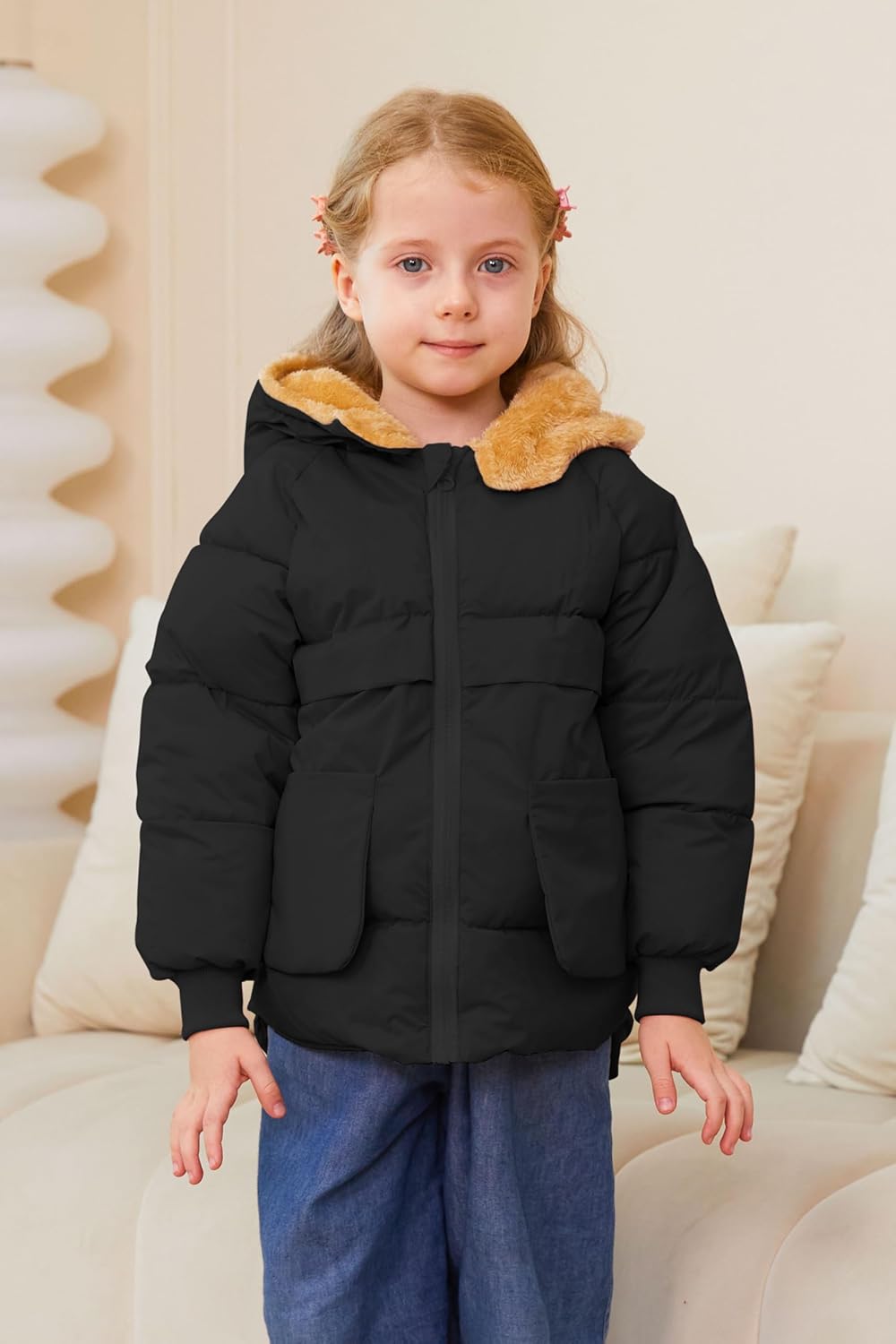 TUONROAD Baby Girls Coats for 6 Months-5 Years Toddlers Boy Winter Jacket Warm Bear Hooded Outdoor Coats Size 5