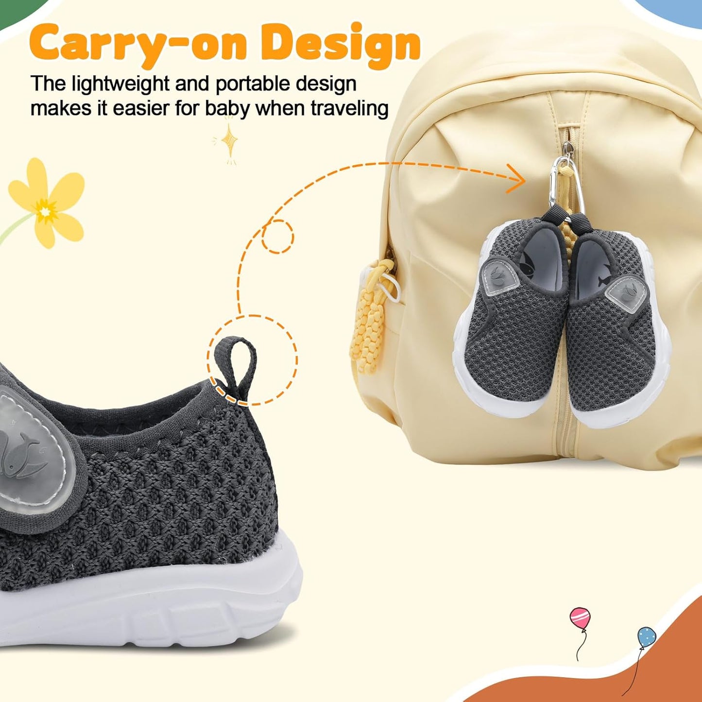 FEETCITY Baby Shoes Boys Girls First Walking Shoes Infant Sneakers Lightweight Slip On Shoe