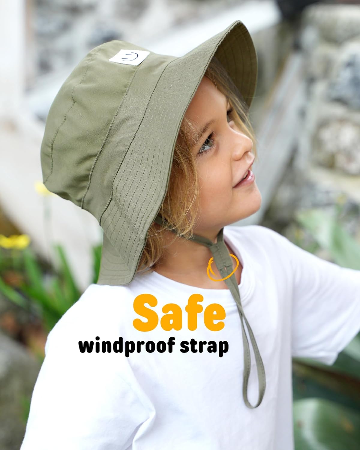 FURTALK Baby Sun Hat Smile Face Toddler Boys Girls Bucket Hat 0-5 Years Kids UPF 50+ Sun Protection Summer Hats