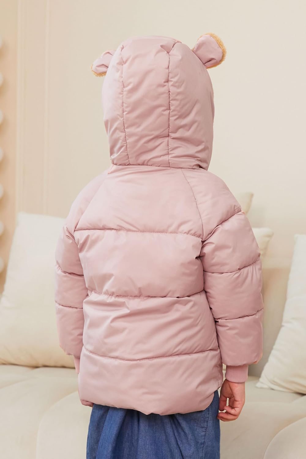 TUONROAD Baby Girls Coats for 6 Months-5 Years Toddlers Boy Winter Jacket Warm Bear Hooded Outdoor Coats Size 5