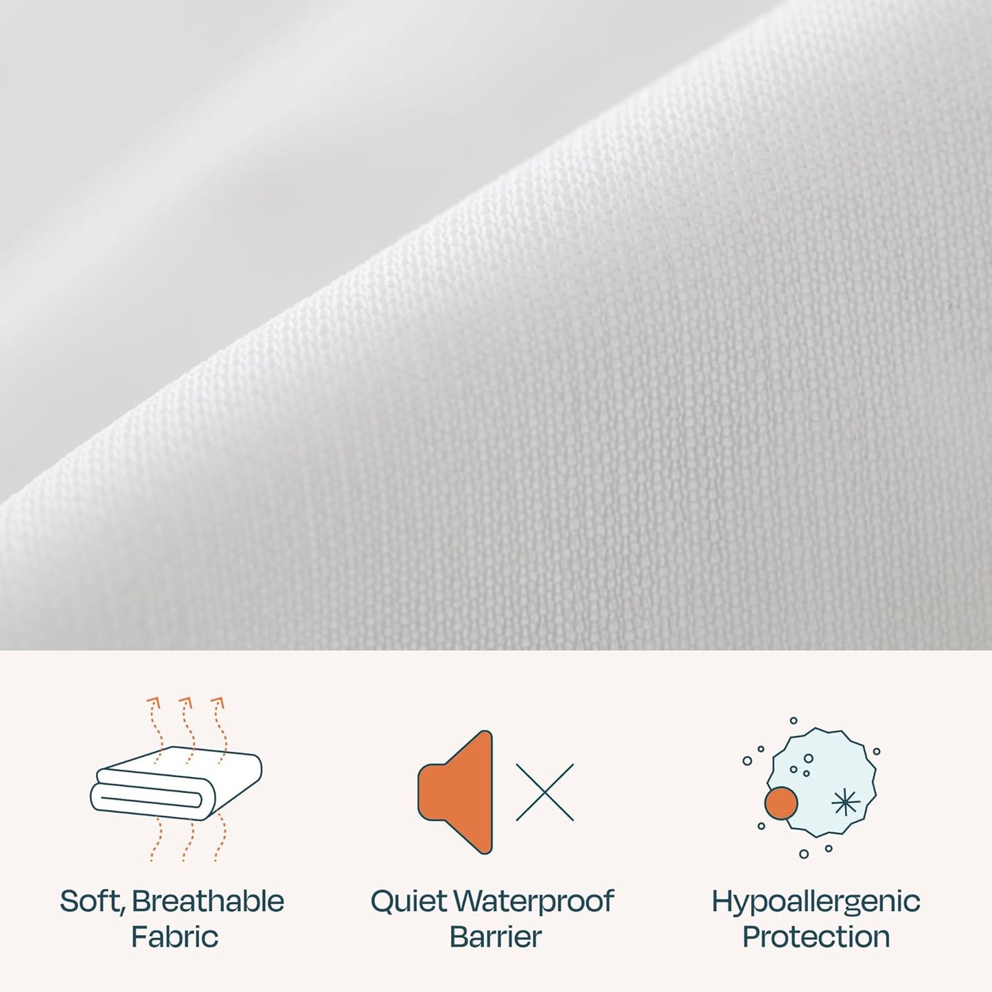 Linenspa Zippered Mattress Encasement – Full XL Size Waterproof Mattress Protector – Quiet Cover & Complete protection – Dorm Room Essentials, White