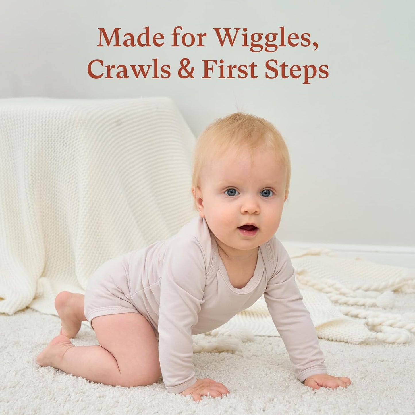 Baby Long Sleeve Onesie Bodysuits (3-Pack), Infants Onesies for Boys Girls, Snap Closure for Newborns