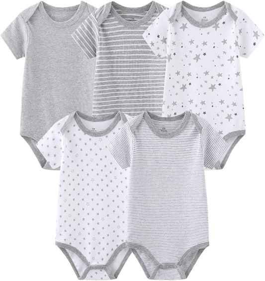 Baby Bodysuit Short Sleeve one-Piece Newborn Baby Clothes for Baby Boy and Girls