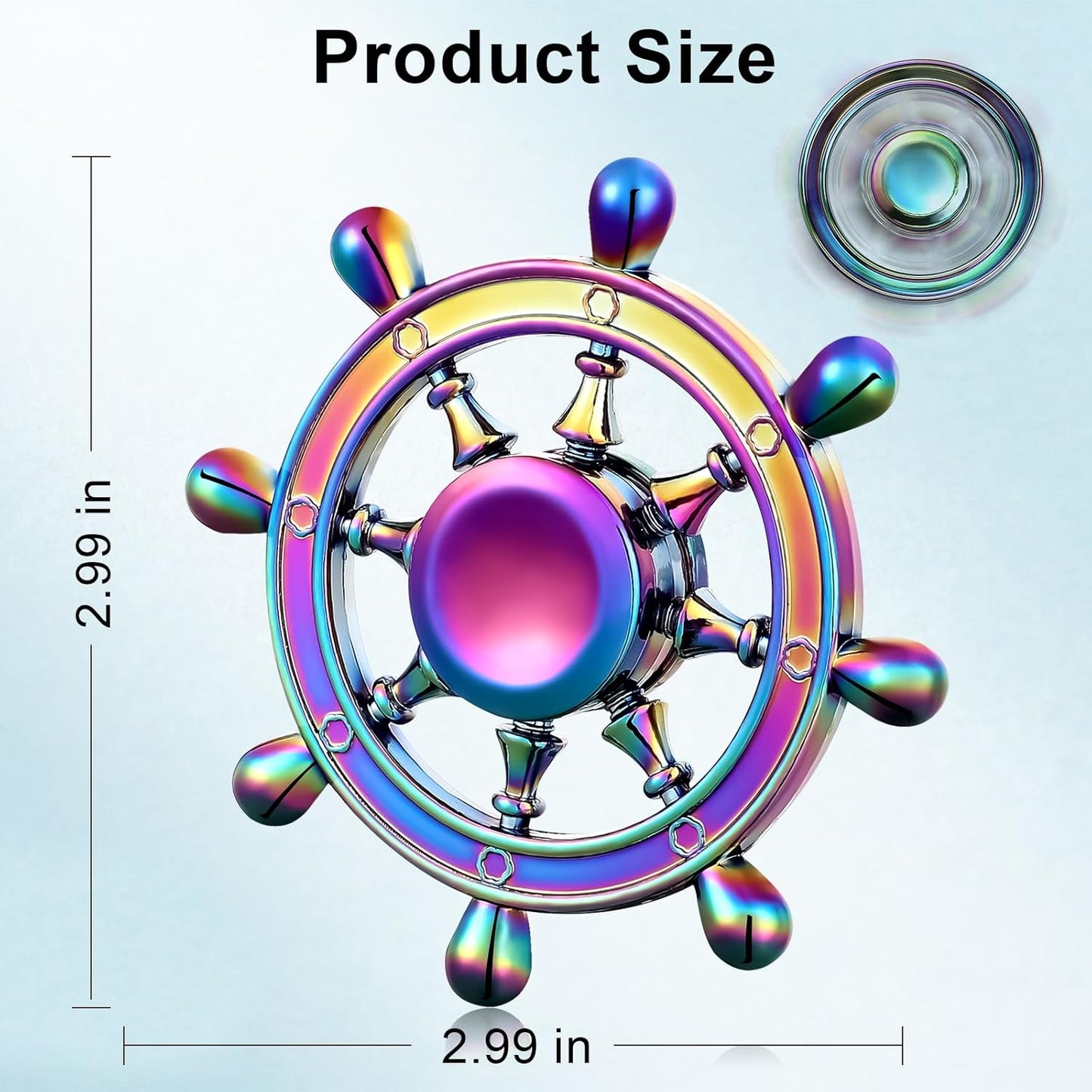 SCIONE Metal Fidget Spinner Gifts for Adults and Kids, Stress Anxiety ADHD Relief Figets Toy, Metal Anti-Anxiety Fidget Spinner Toy for Birthday Gifts Stocking Stuffers Classroom Prizes for Boys Girls