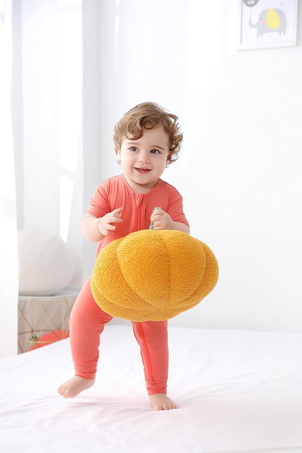 GUISBY Rayon Made from Bamboo Baby Pajamas, Summer Short Sleeve Footless Rompers, 2 Way Zipper Sleeper