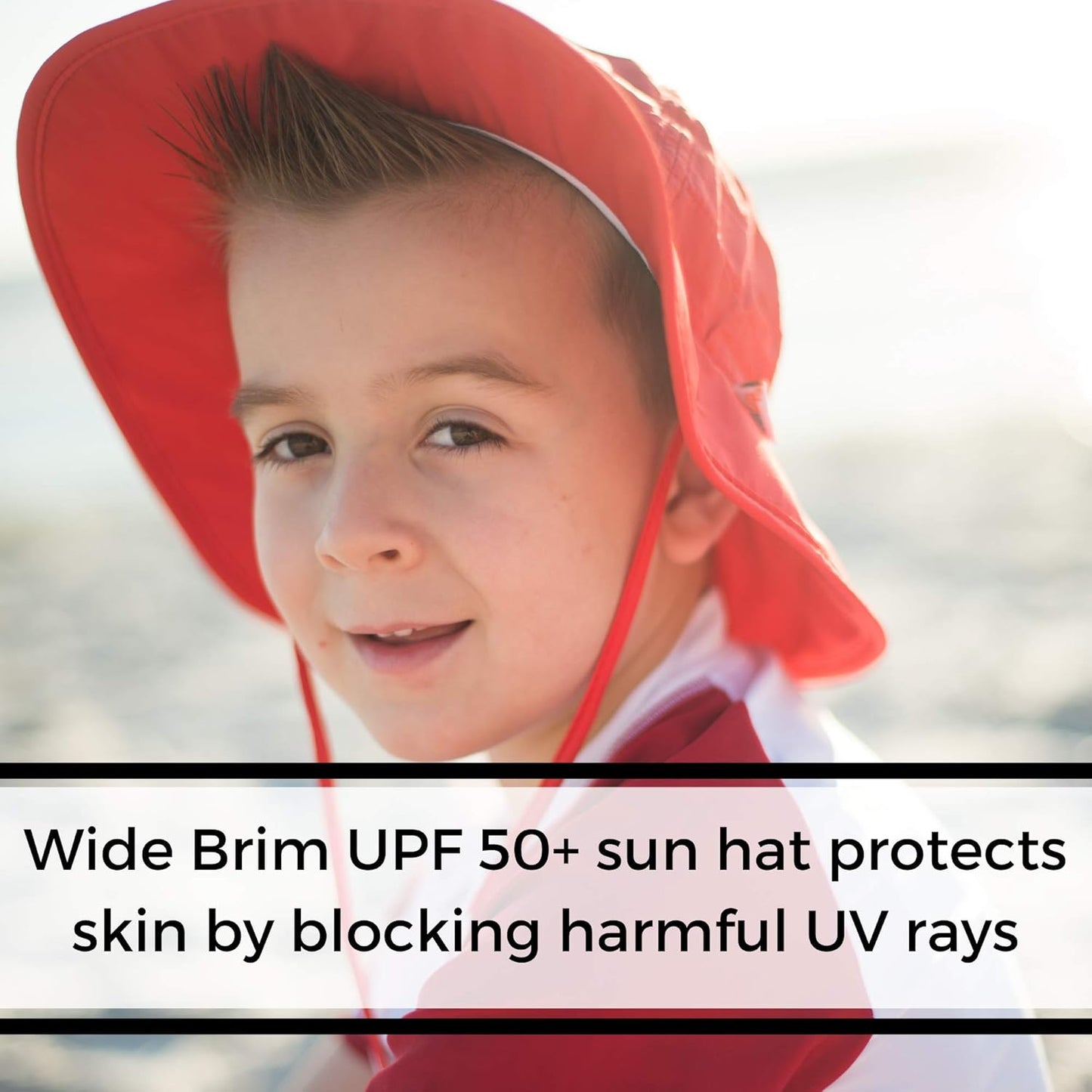 SwimZip Wide Brim Sun Hat | UPF 50+ Protection for Baby, Toddler, and Kids