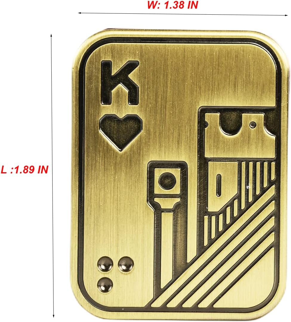 EDC Metal Fidget Slider Toys- Stress Relief EDC Fidget Slider Casual Metal Adult's Hand Toys Office Desk Toys Gifts Stress Toys for Adults(Poker-K)