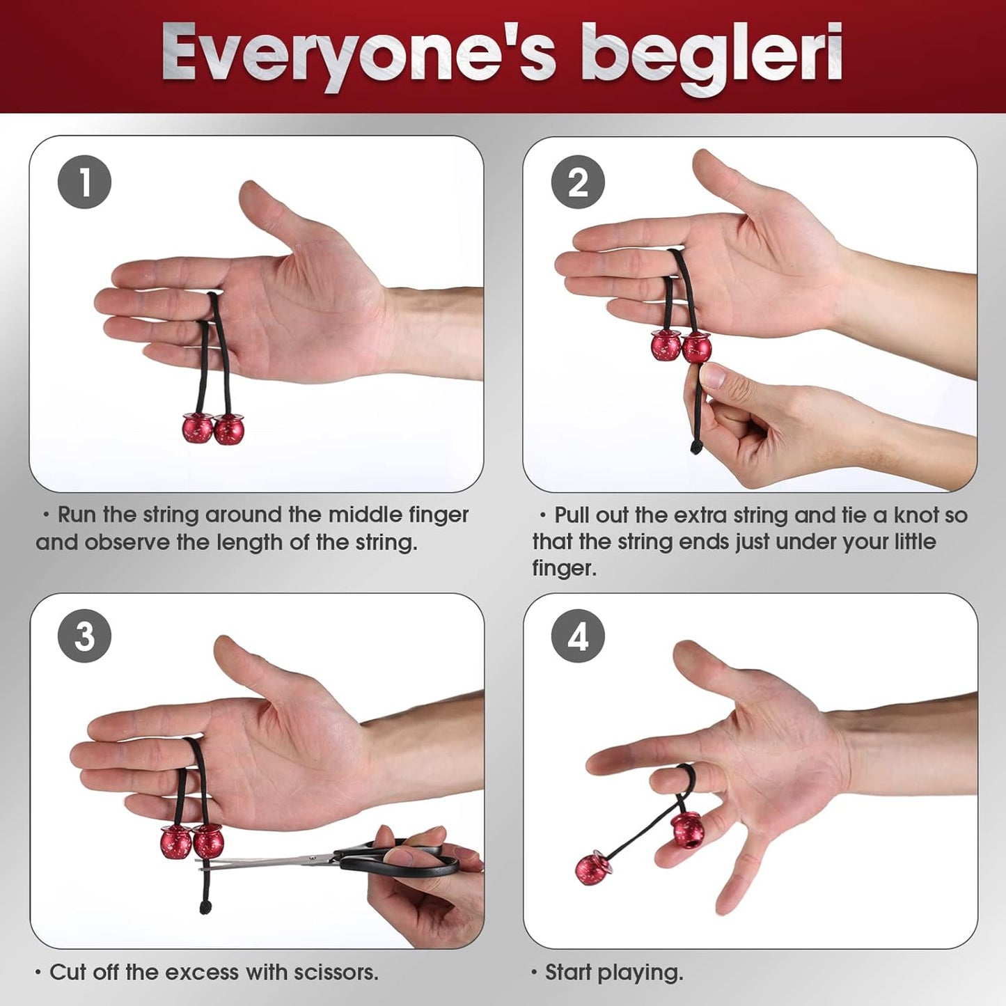 Begleri Fidget Beads - Worry Fidget Beads Spin & Bump - Made of Aluminum Alloy - Creates a Bit of Magic for You (UFO-Black&White)