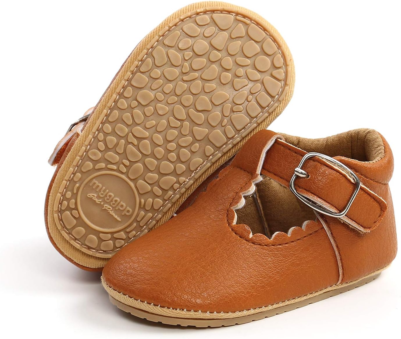 SOFMUO Baby Boys Girls High Top Ankle PU Leather Sneakers Soft Rubber Sole Infant Moccasins Newborn Oxford Loafers Anti-Slip Toddler Wedding Uniform Dress Shoes