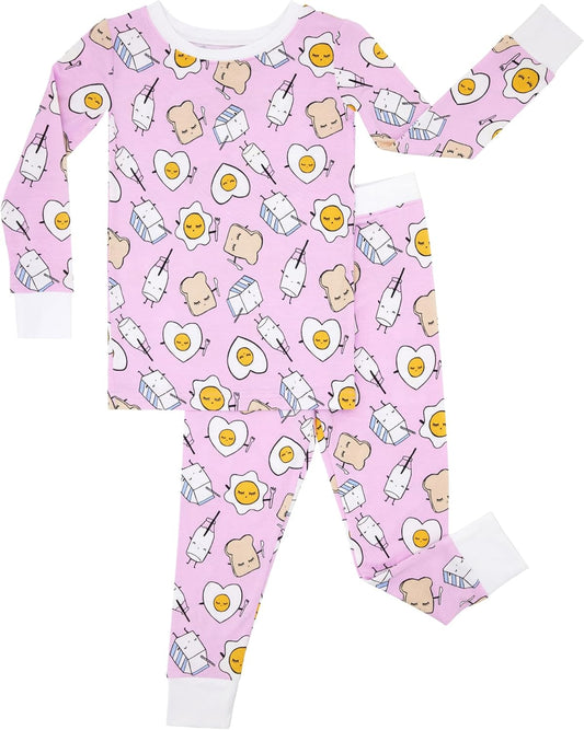 Little Sleepies Two-Piece Pajama Set for Boys & Girls, Soft Viscose from Bamboo Toddler Pajamas for Kids, Family Matching PJs