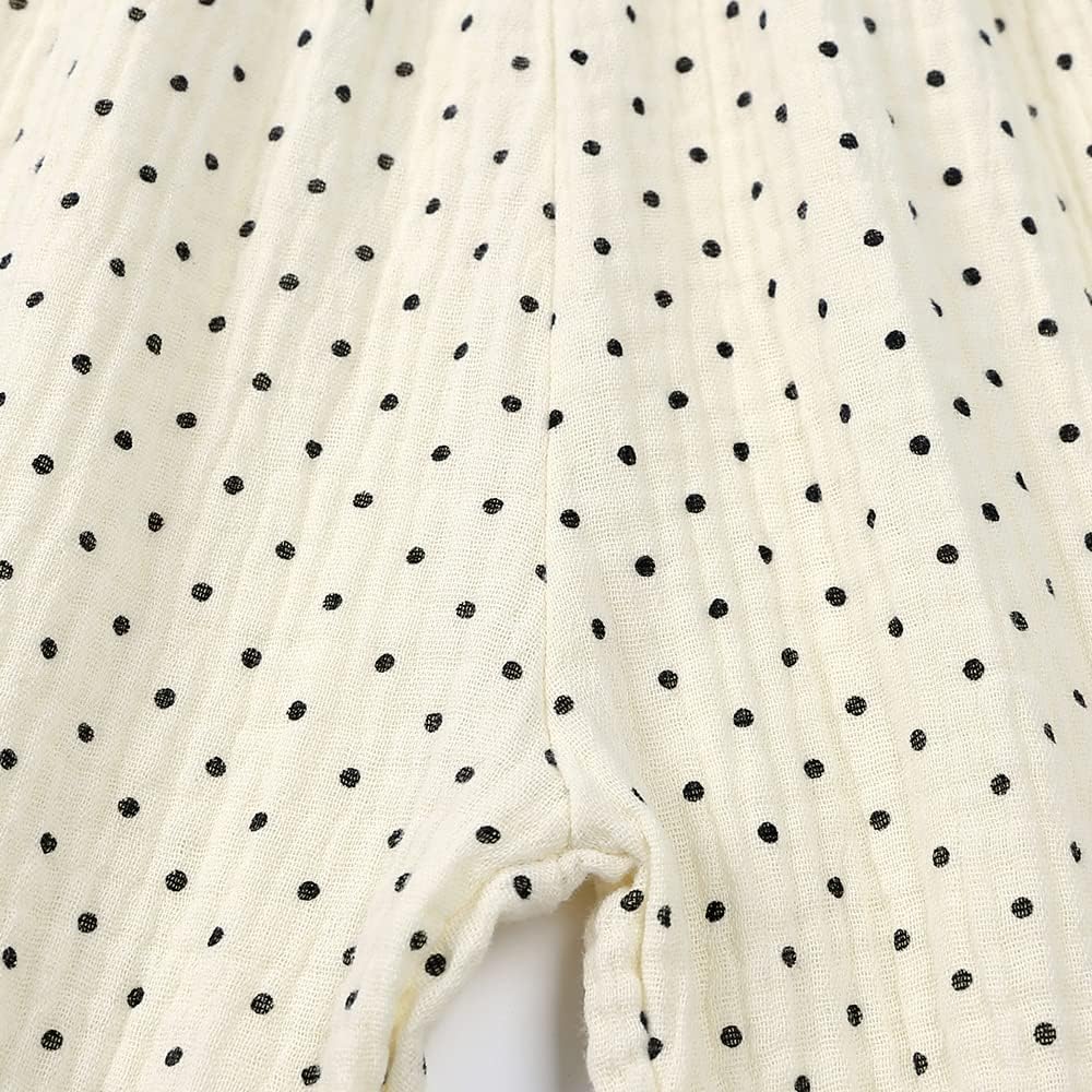 MYGBCPJS Baby Boys Girls Cotton Linen Trousers Kids Casual Ankle Pants Loose Long Bloomers