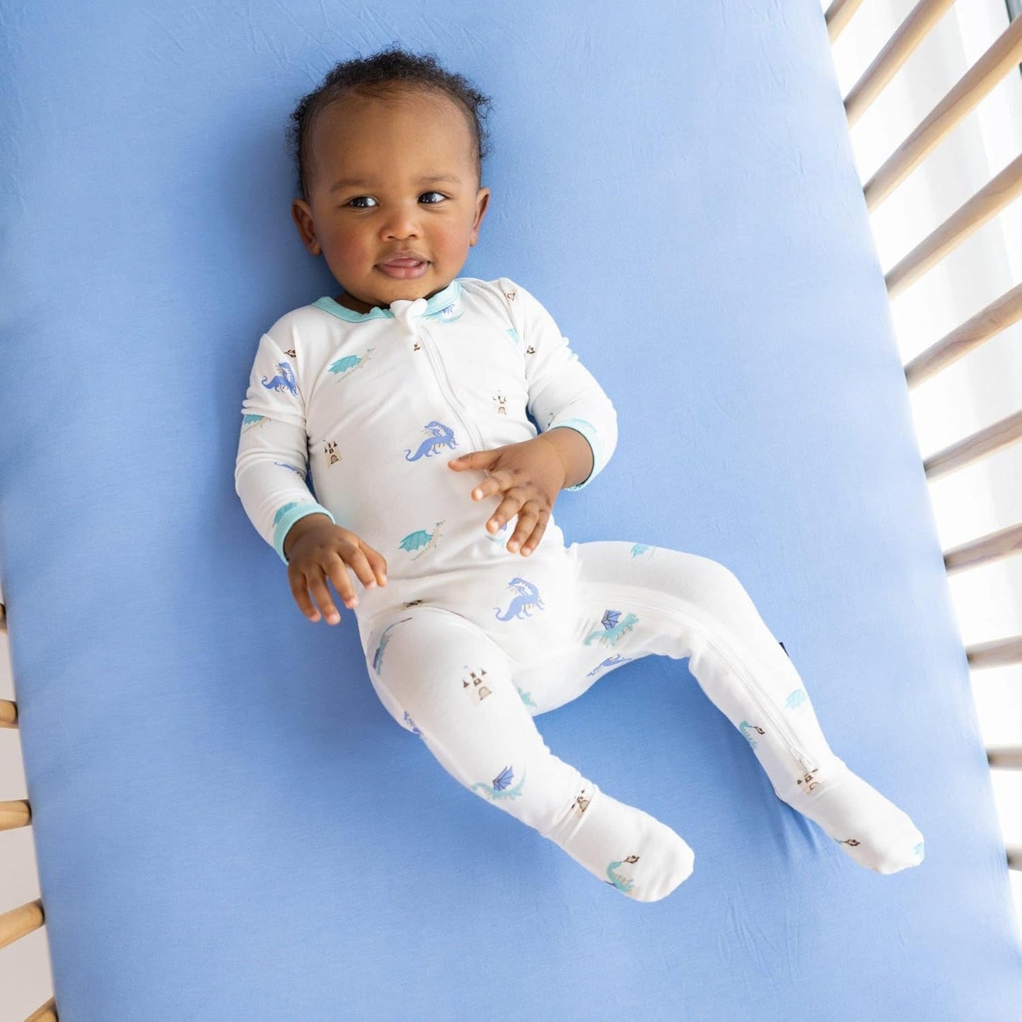 KYTE BABY Unisex Zipper Closure Footies, Rayon Made From Bamboo, 0-24 Months