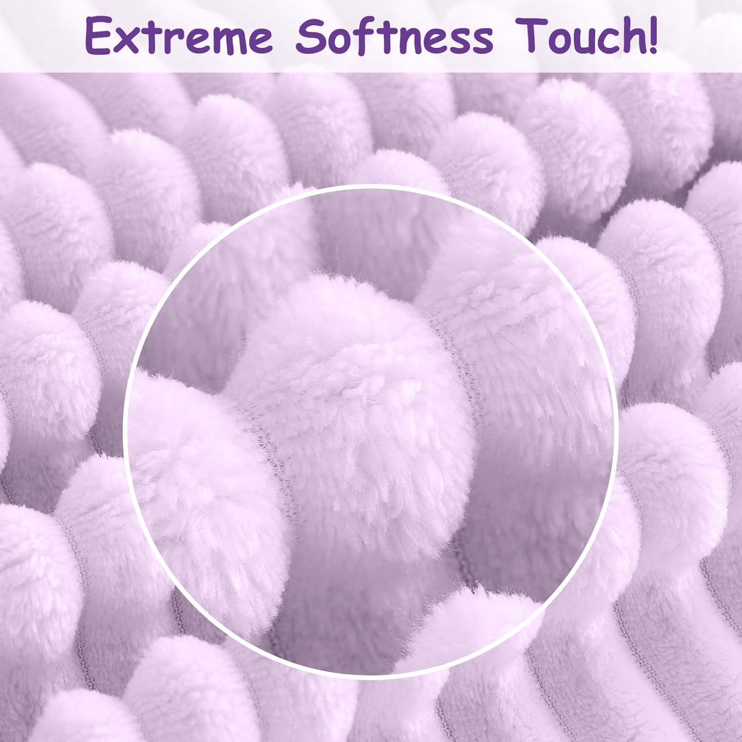 Soft Fleece Baby Blanket Ultra Cozy Baby Blankets for Girls Warm and Lightweight Infant Toddler Newborn Receiving Gift with Reversible Stripes for Crib Stroller, 30x40 Inch, Light Purple