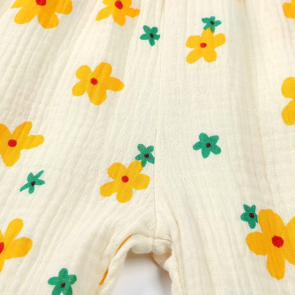 MYGBCPJS Baby Boys Girls Cotton Linen Trousers Kids Casual Ankle Pants Loose Long Bloomers